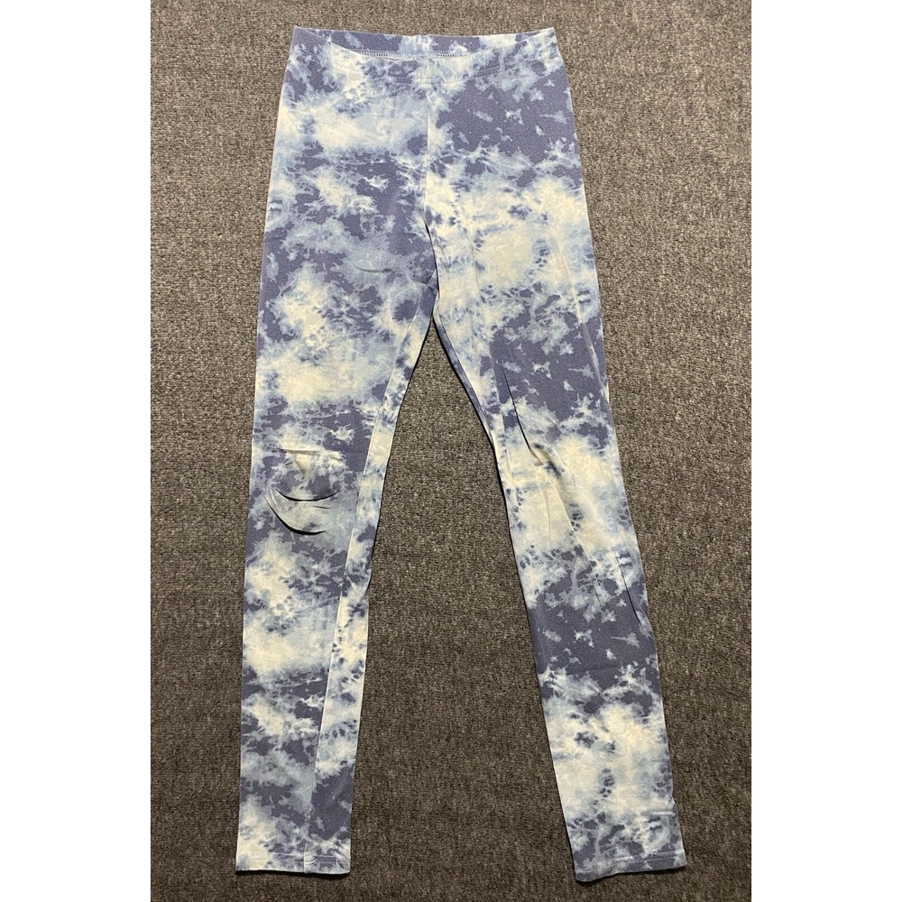 Old Navy Active Blue White Tie Dye Athletic Leggings Size XL-14/16